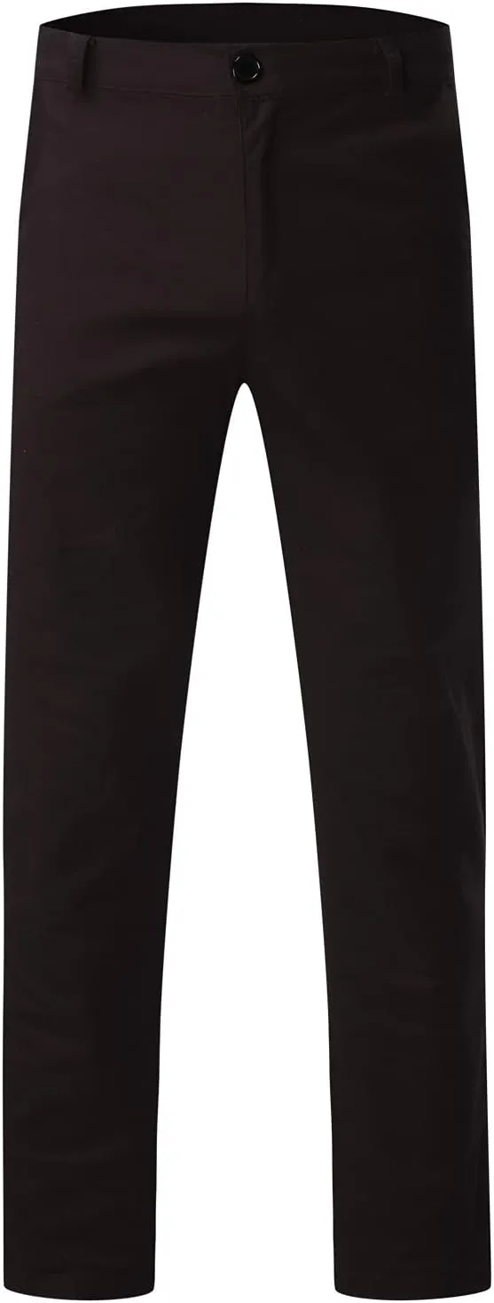 2021 Mens Chino Fit Flat Front Dress Pants Casual Cotton Jeans Slim Fit Skinny Stretchy Slacks Tapered Trousers