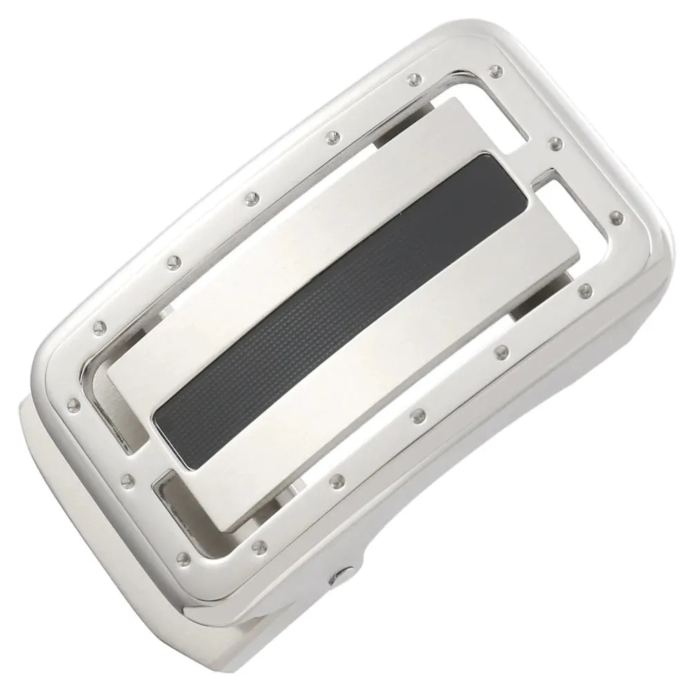 3.5cm Width Golden Silver Color Stainless Steel Automatic Buckle for Men