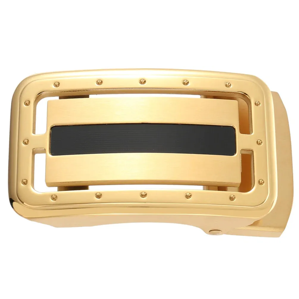 3.5cm Width Golden Silver Color Stainless Steel Automatic Buckle for Men