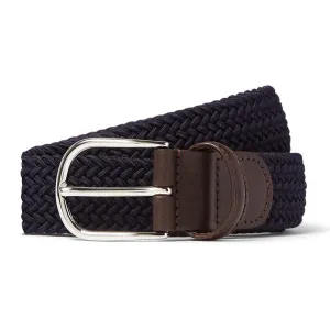 3.5cm Woven Elastic Belt (Navy Brown)