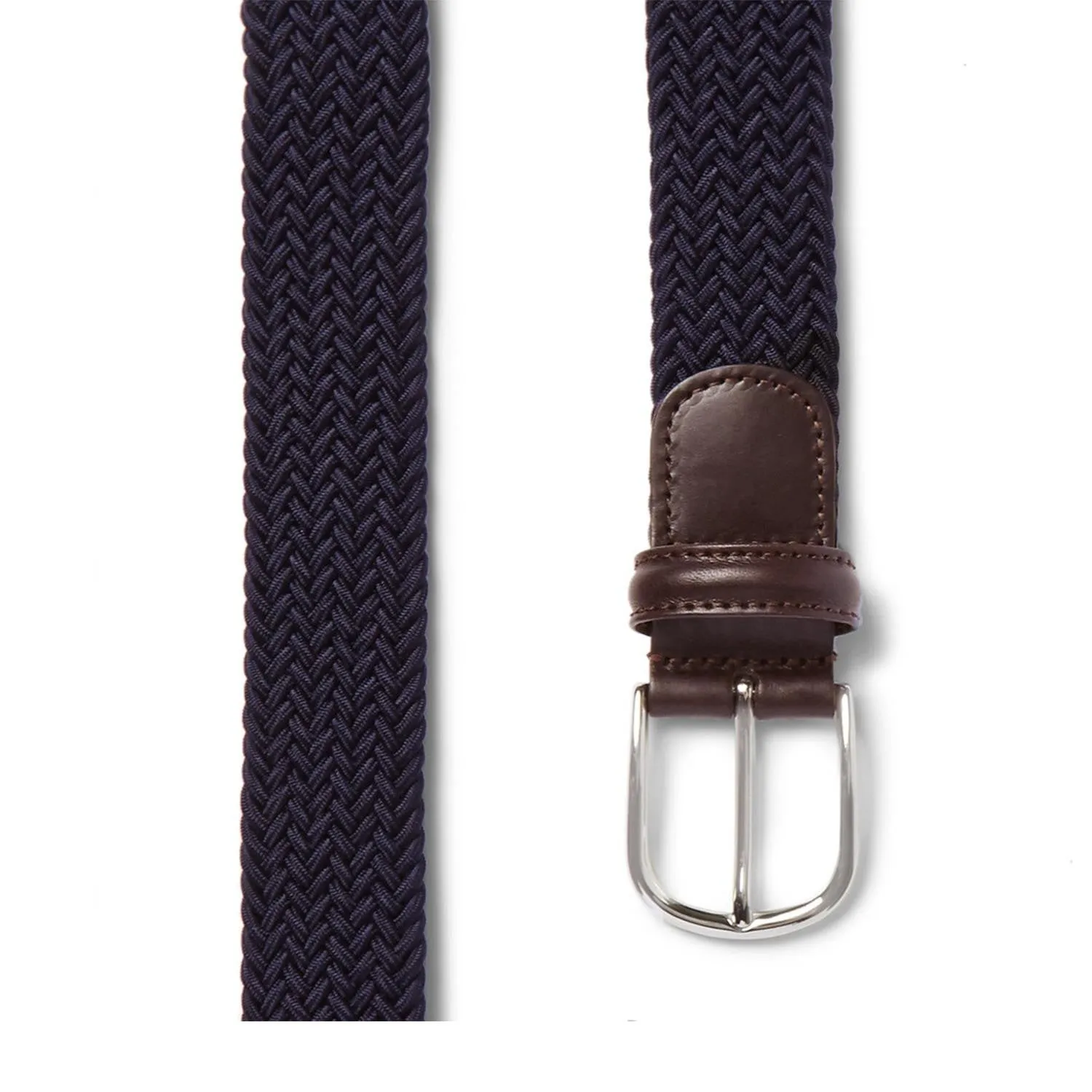 3.5cm Woven Elastic Belt (Navy Brown)