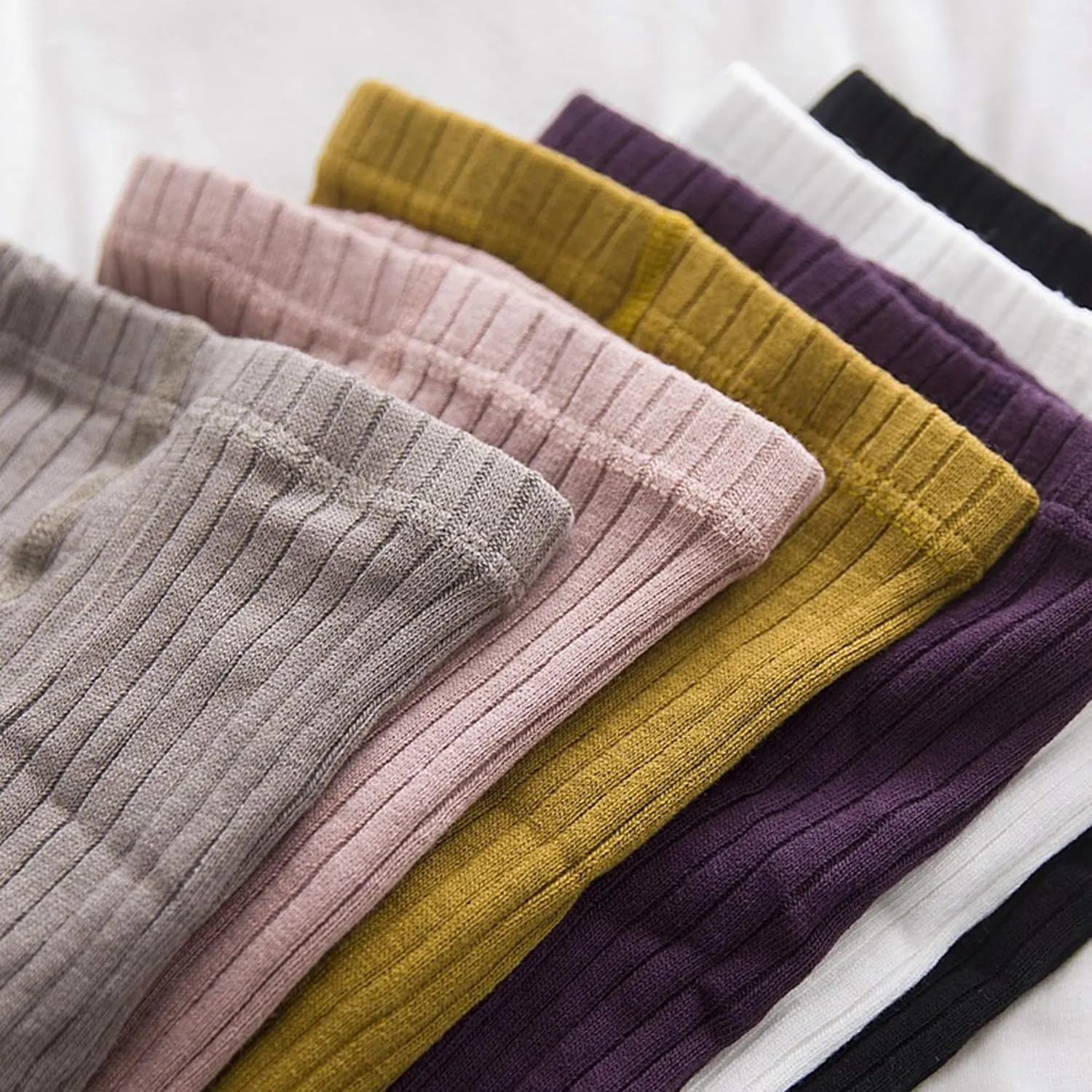 6 Pack Cable Knit Leggings Unisex Infant Toddler Litter Kid Footless Pant 0-6T