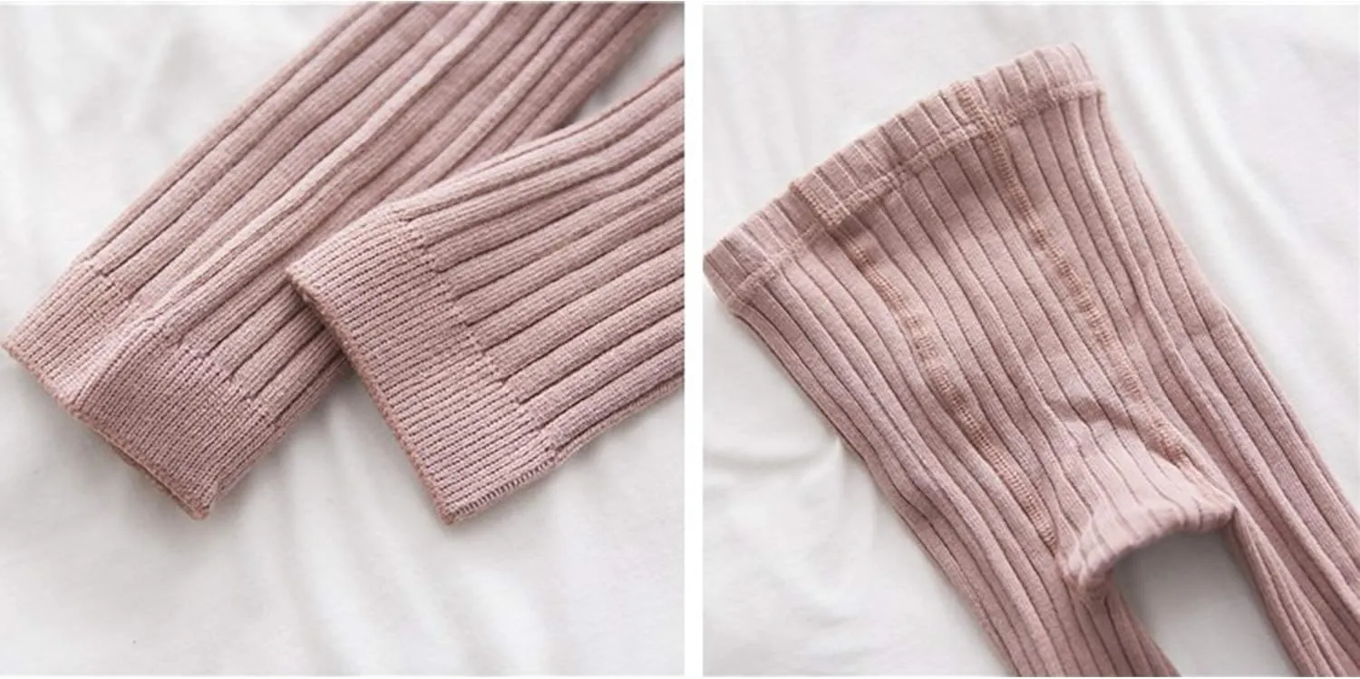 6 Pack Cable Knit Leggings Unisex Infant Toddler Litter Kid Footless Pant 0-6T