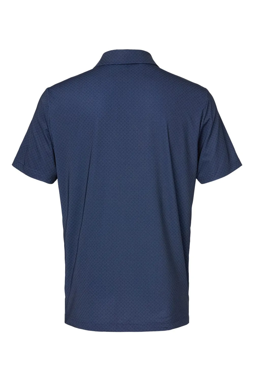 Adidas Mens Diamond Dot Moisture Wicking Short Sleeve Polo Shirt - Navy Blue/White/Grey - NEW