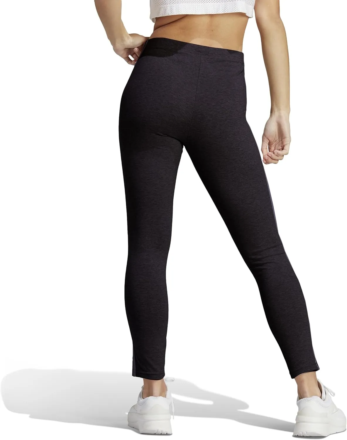 adidas Women's Essentials 3-Stripes High-Waisted Single Jersey Leggings