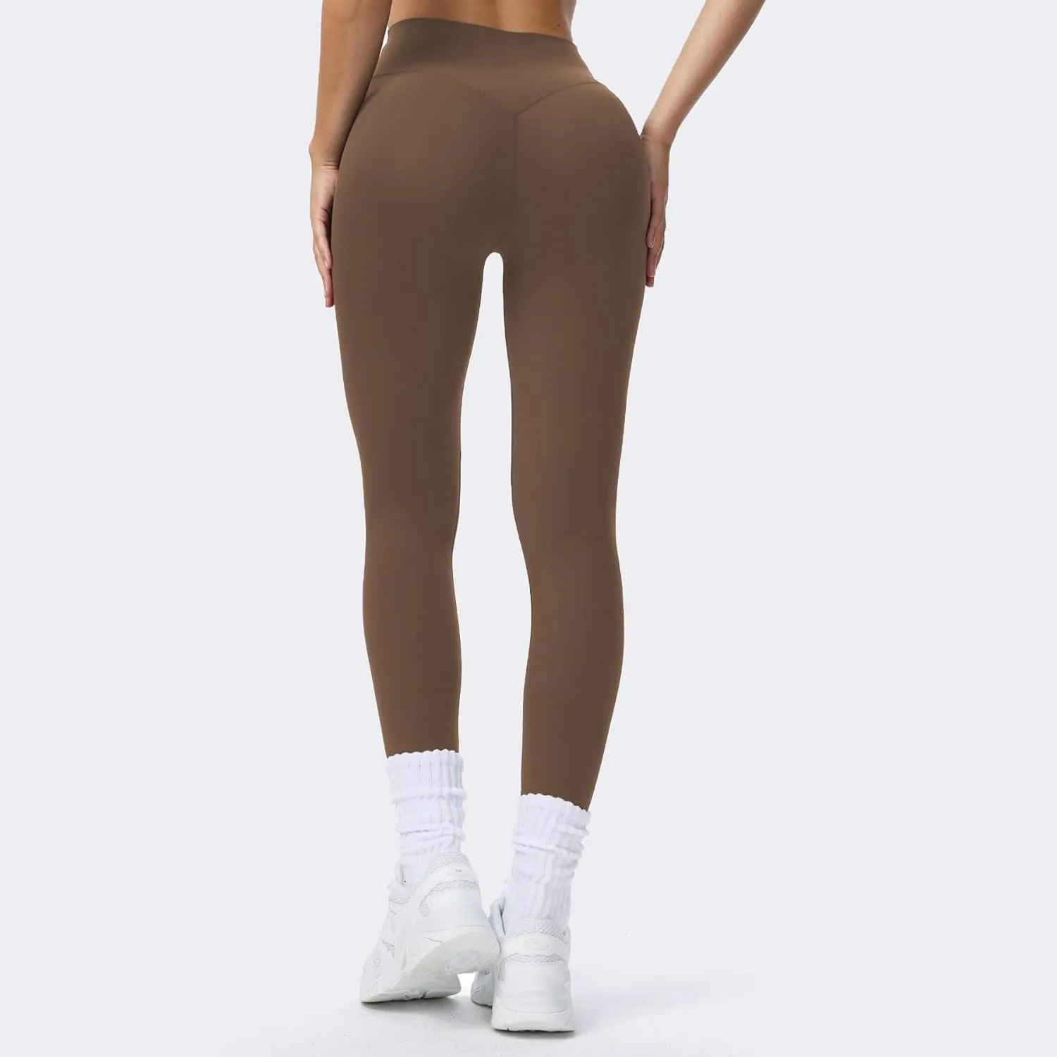 Aoxjox High Waisted Workout Breeze Leggings for Women Tummy Control Buttery Soft Yoga Pants 24"/26"/28"