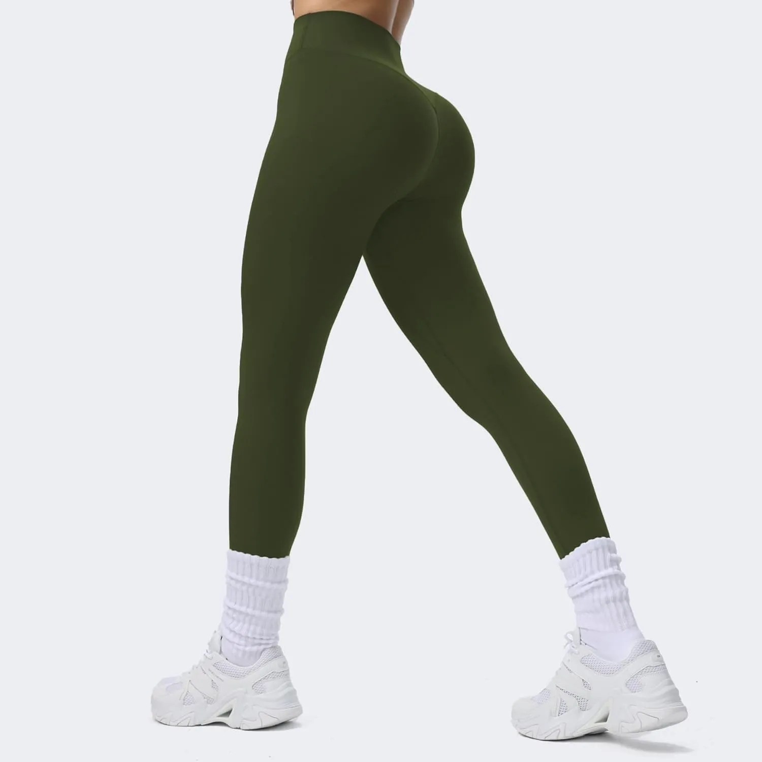 Aoxjox High Waisted Workout Breeze Leggings for Women Tummy Control Buttery Soft Yoga Pants 24"/26"/28"