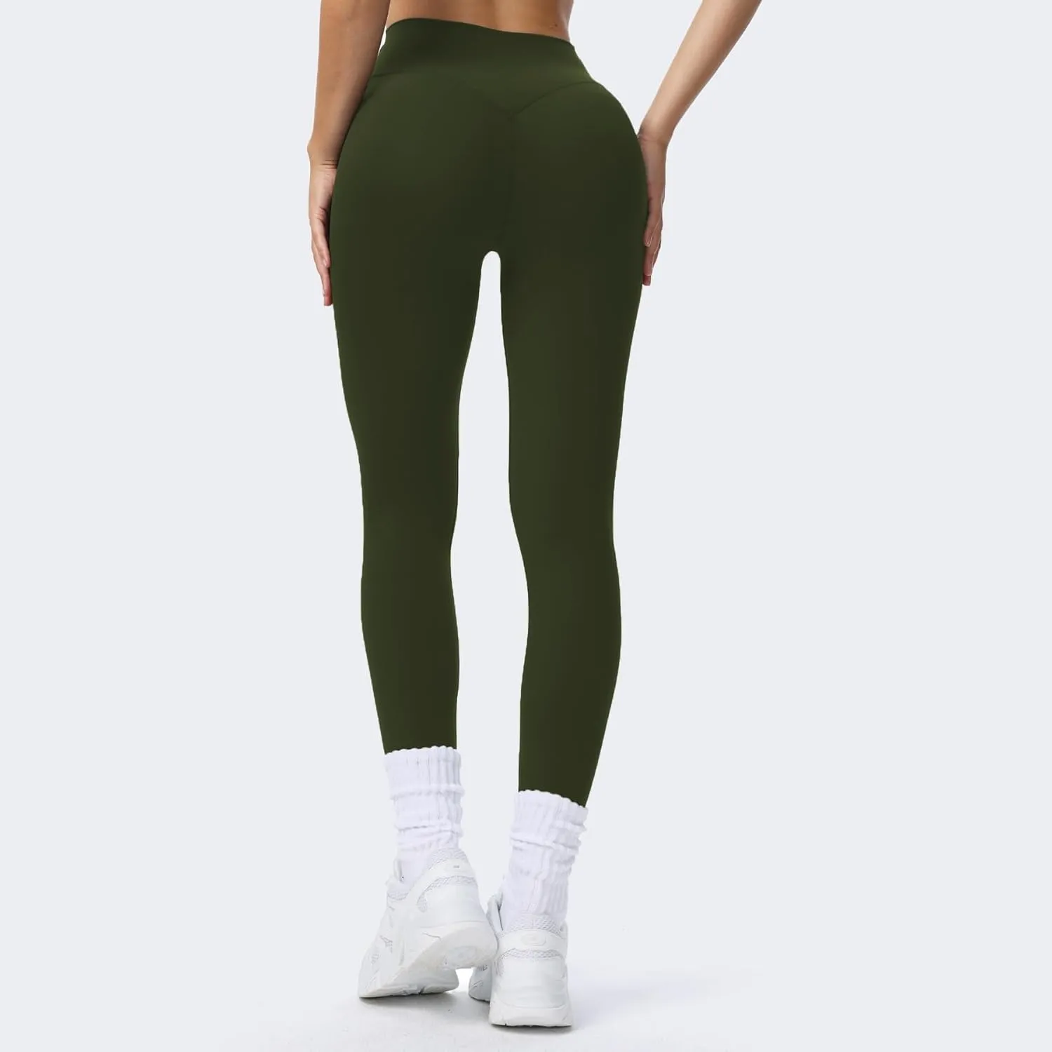 Aoxjox High Waisted Workout Breeze Leggings for Women Tummy Control Buttery Soft Yoga Pants 24"/26"/28"