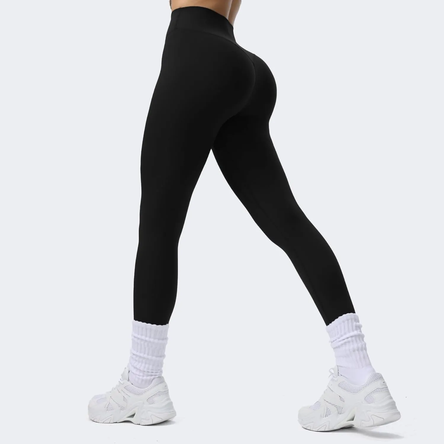 Aoxjox High Waisted Workout Breeze Leggings for Women Tummy Control Buttery Soft Yoga Pants 24"/26"/28"