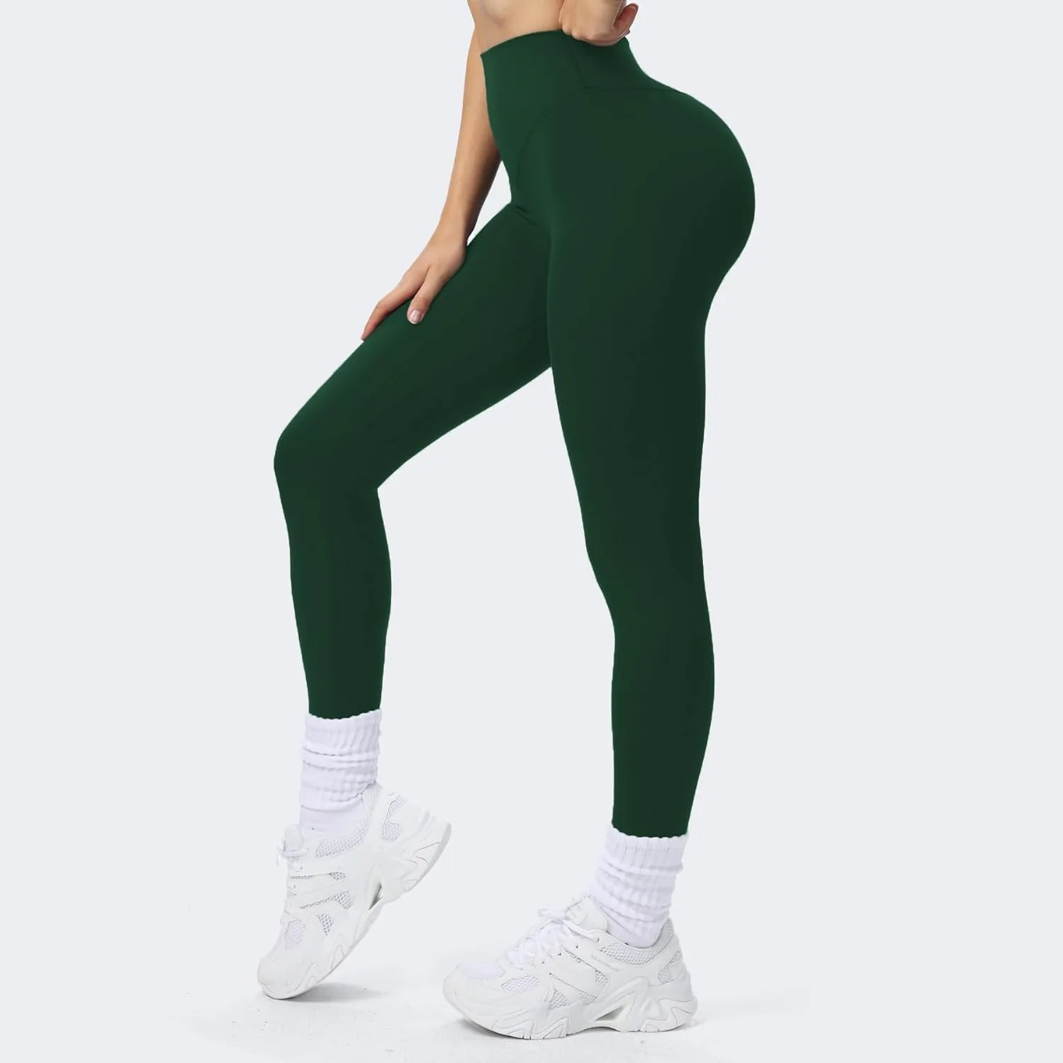 Aoxjox High Waisted Workout Breeze Leggings for Women Tummy Control Buttery Soft Yoga Pants 24"/26"/28"