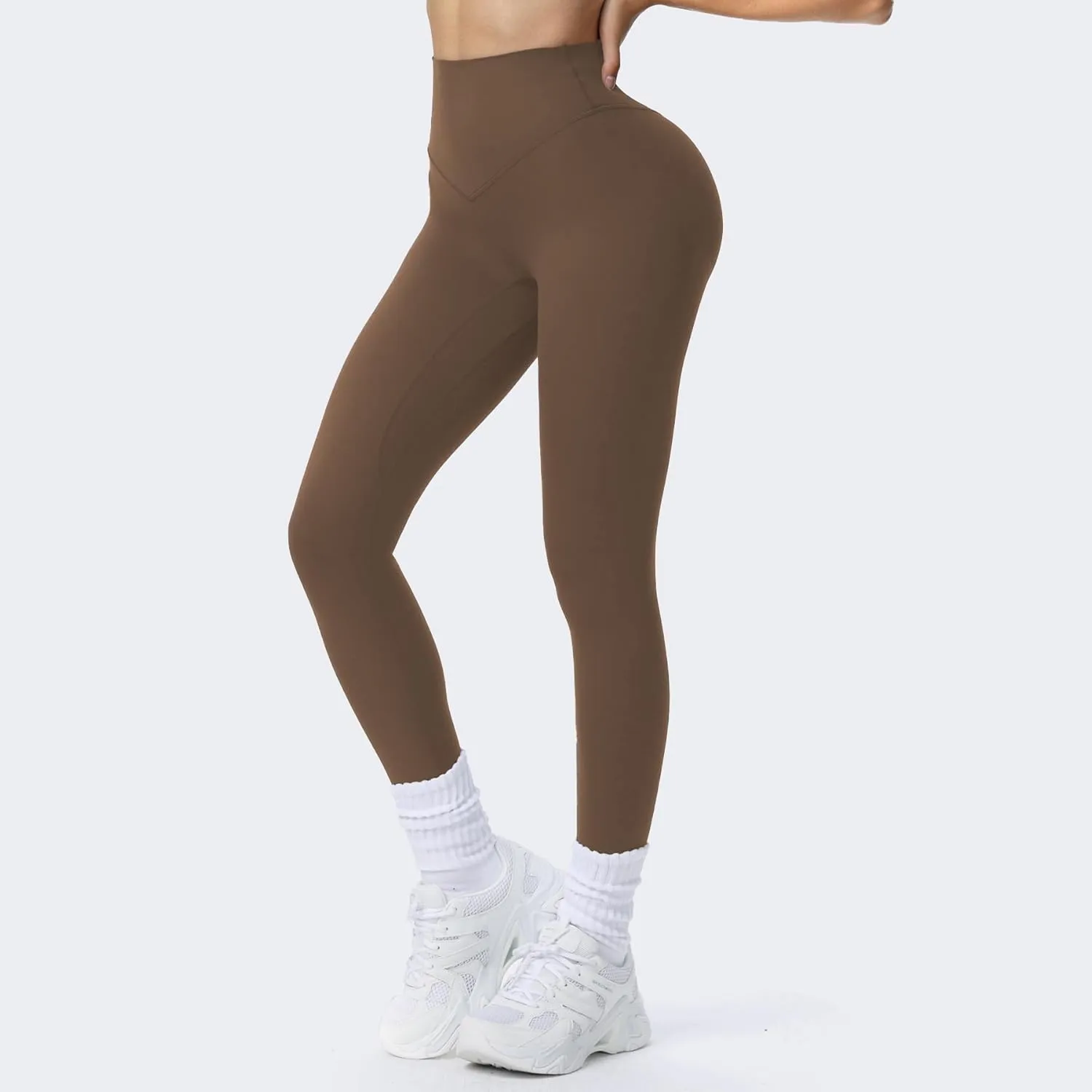 Aoxjox High Waisted Workout Breeze Leggings for Women Tummy Control Buttery Soft Yoga Pants 24"/26"/28"