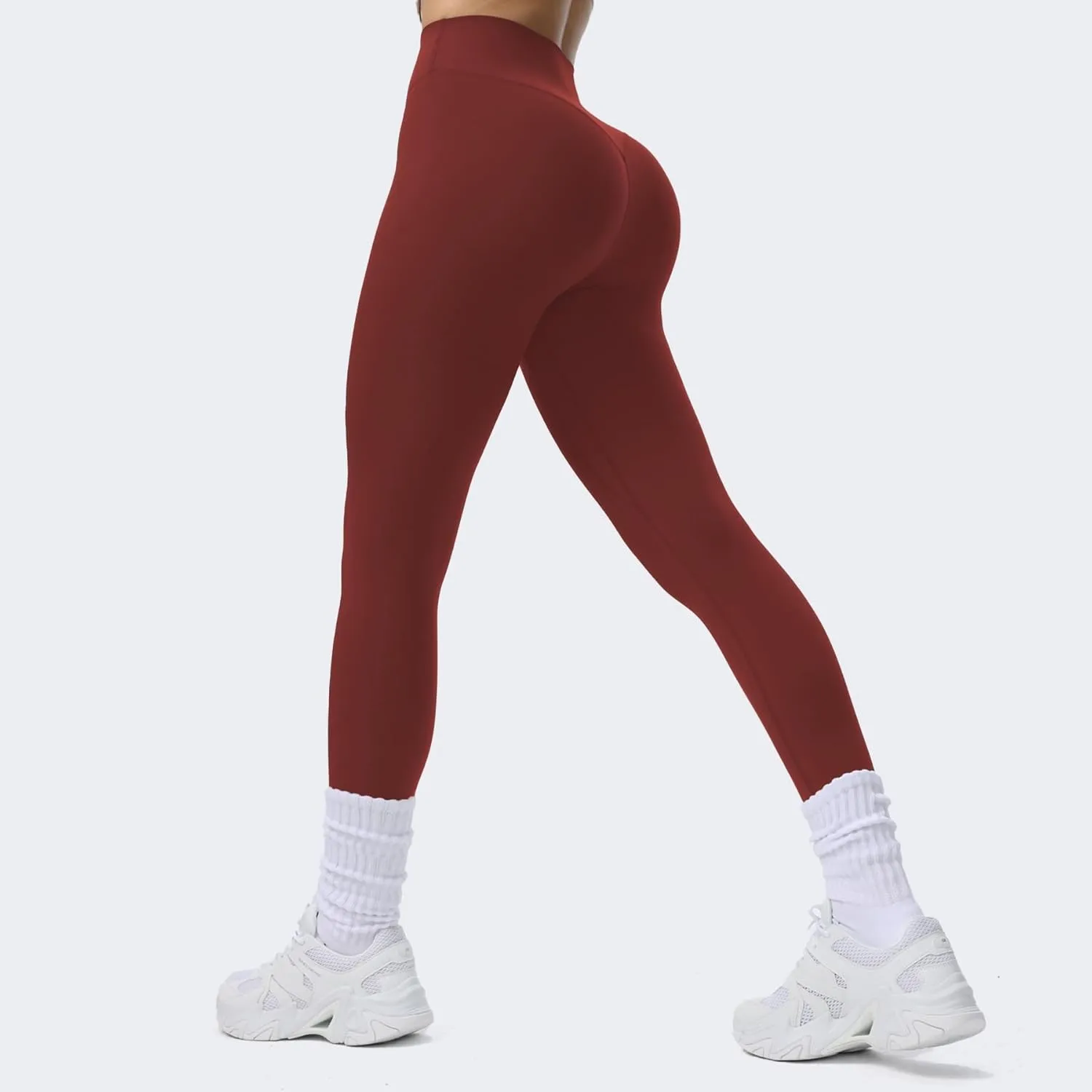 Aoxjox High Waisted Workout Breeze Leggings for Women Tummy Control Buttery Soft Yoga Pants 24"/26"/28"