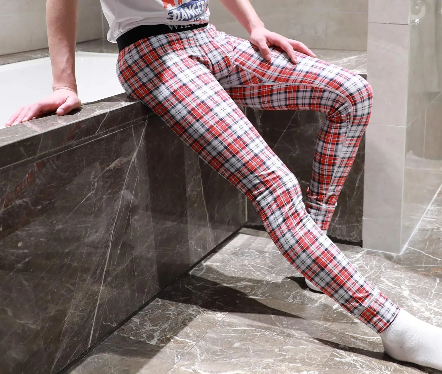 ARCITON Men's Low Rise Leggings Long Johns Thermal Pant