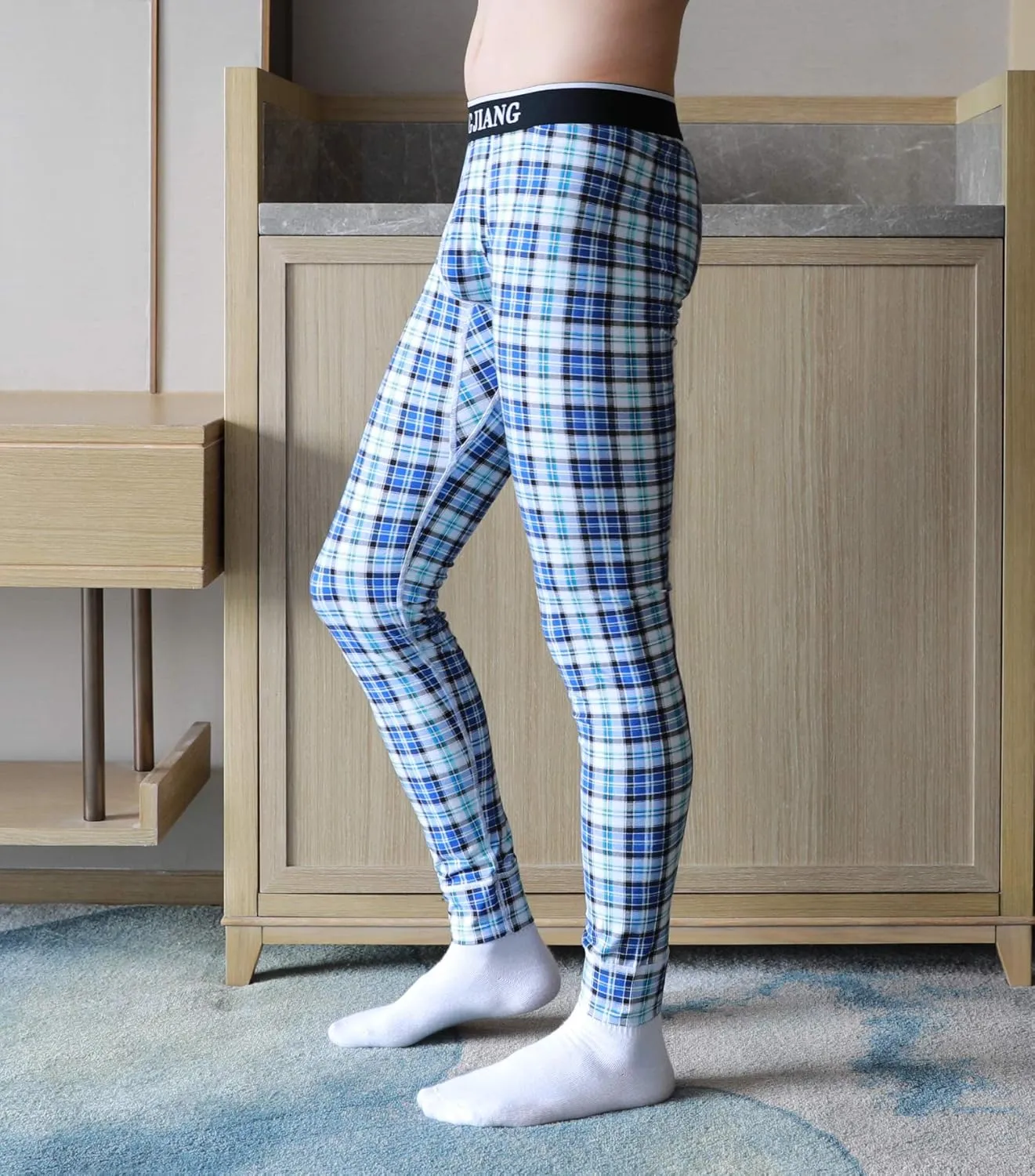 ARCITON Men's Low Rise Leggings Long Johns Thermal Pant