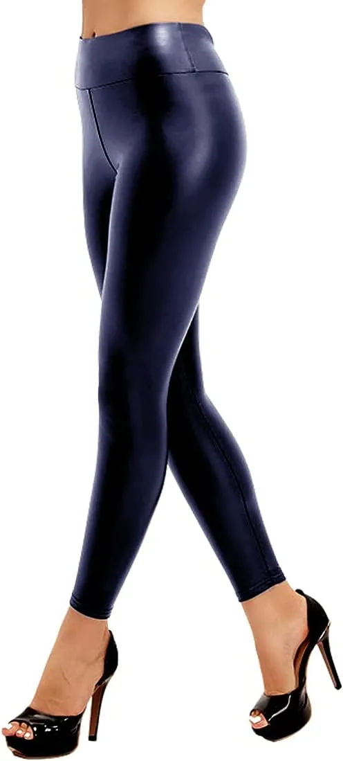 ARJOSA Women's Faux Leather Leggings High Waist Tights Skinny Pants