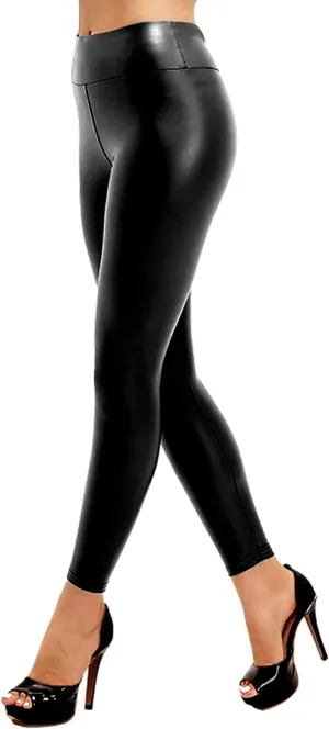 ARJOSA Women's Faux Leather Leggings High Waist Tights Skinny Pants