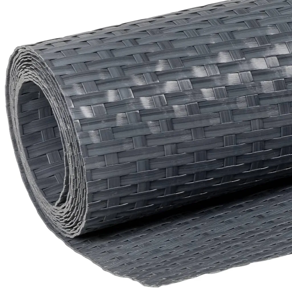 Balcony Screen Anthracite 600x90 cm Poly Rattan