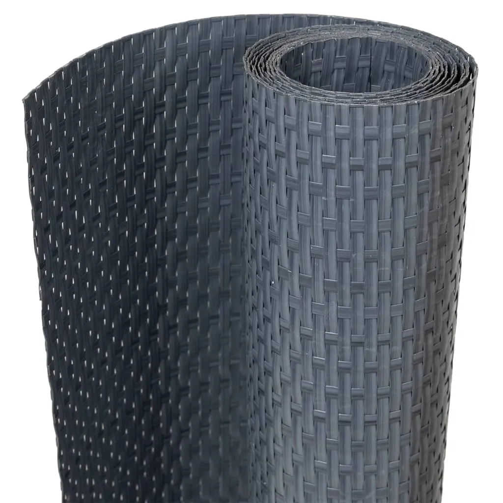 Balcony Screen Anthracite 600x90 cm Poly Rattan