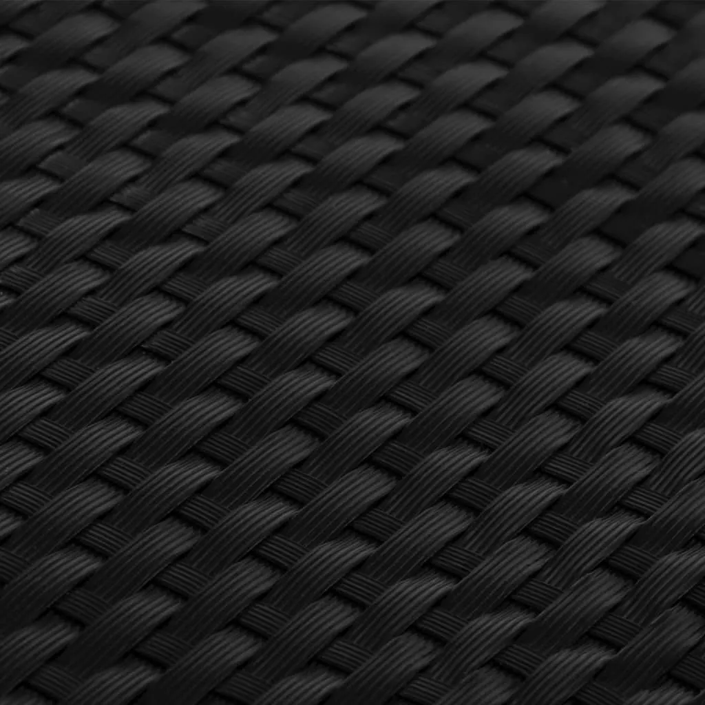 Balcony Screen Black 300x100 cm Poly Rattan