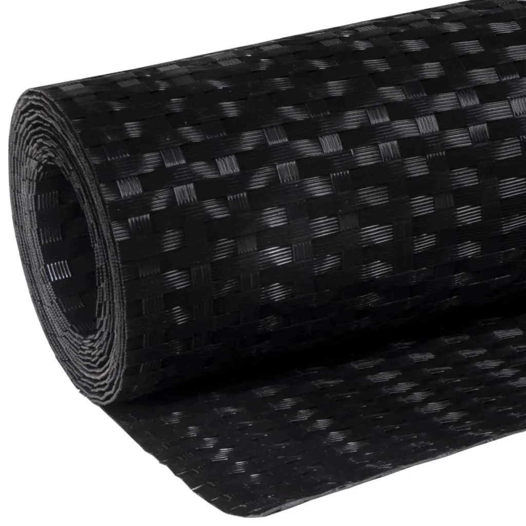 Balcony Screen Black 300x100 cm Poly Rattan