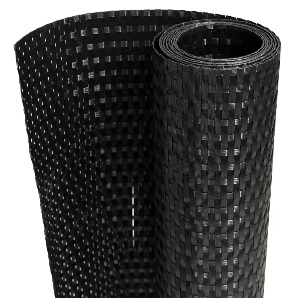 Balcony Screen Black 300x100 cm Poly Rattan