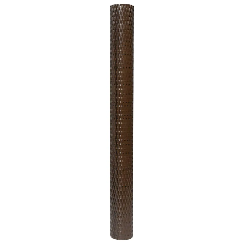 Balcony Screen Brown and Black 300x80 cm Poly Rattan