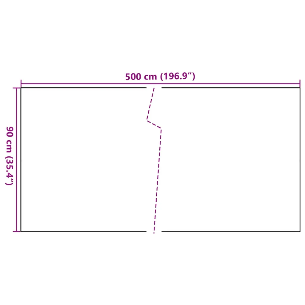 Balcony Screen Brown and Black 500x90 cm Poly Rattan
