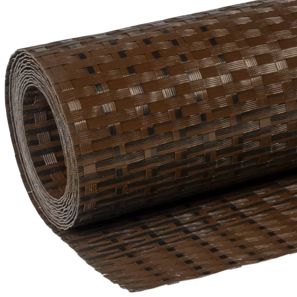Balcony Screen Brown and Black 500x90 cm Poly Rattan