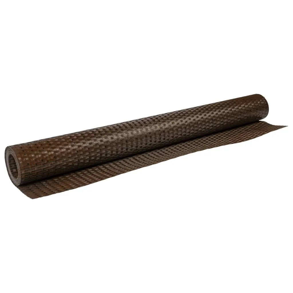Balcony Screen Brown and Black 500x90 cm Poly Rattan