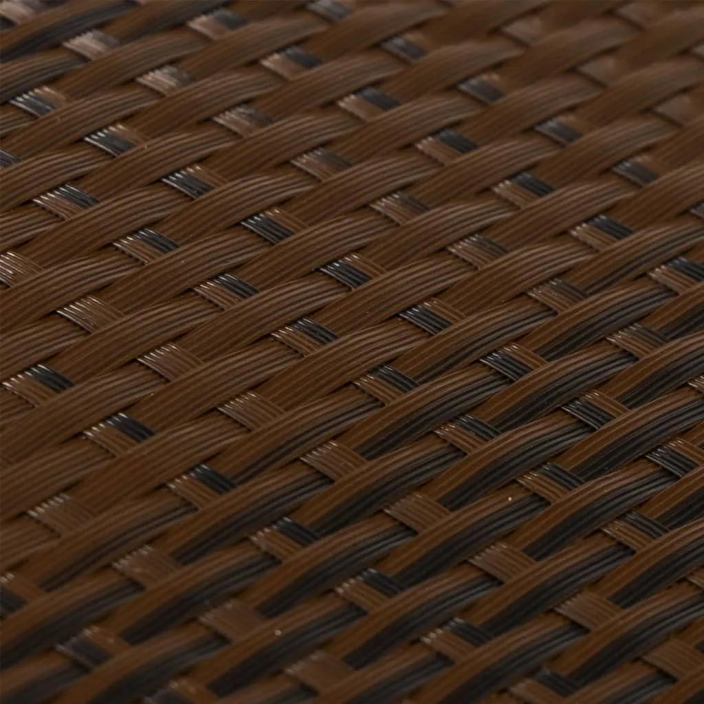 Balcony Screen Brown and Black 500x90 cm Poly Rattan