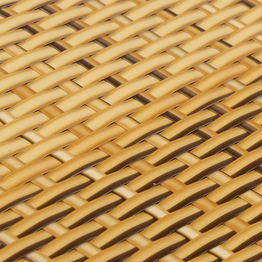 Balcony Screen Light Brown 400x90 cm Poly Rattan