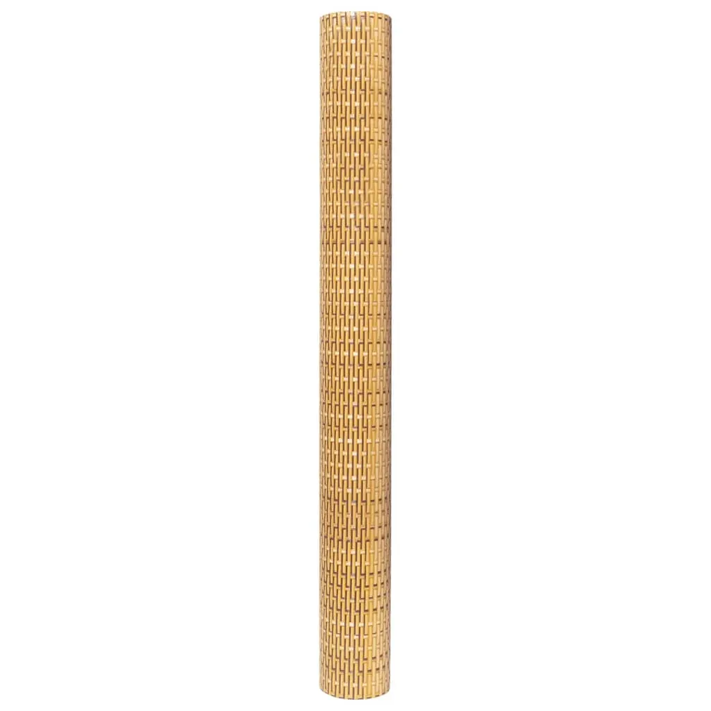 Balcony Screen Light Brown 400x90 cm Poly Rattan