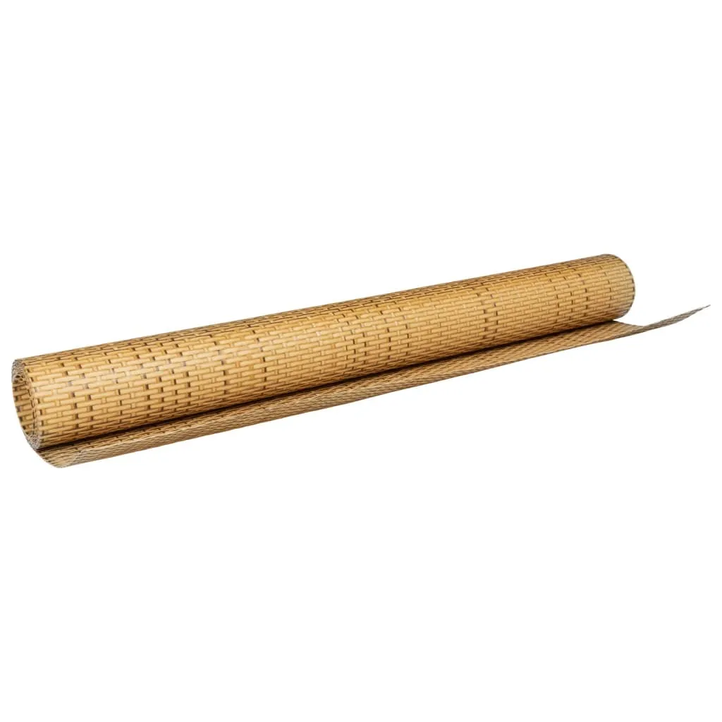 Balcony Screen Light Brown 400x90 cm Poly Rattan