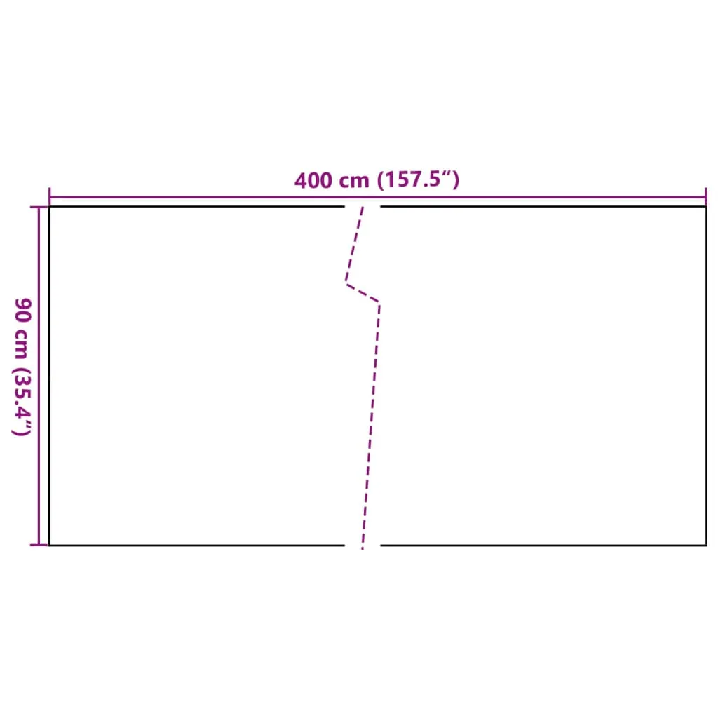 Balcony Screen Light Brown 400x90 cm Poly Rattan
