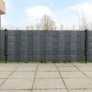 Balcony Screens 5 pcs Anthracite 255x19 cm Poly Rattan