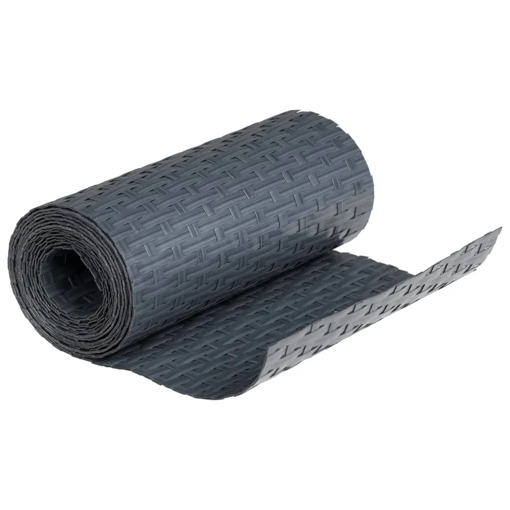 Balcony Screens 5 pcs Anthracite 255x19 cm Poly Rattan