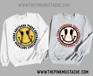 Baseball or Softball Vibes Unisex Sweatshirt/ Toddler, Youth, and Adult Sizes Available