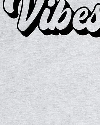 Baseball Vibes Cursive | Heather Grey