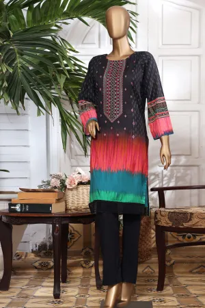 Bin Saeed Stitched Pret Embroidered Lawn Shirts Collection'2022-L-01-Black