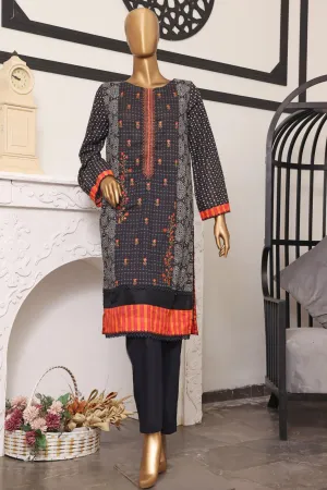 Bin Saeed Stitched Pret Embroidered Lawn Shirts Collection'2022-L-019-Black