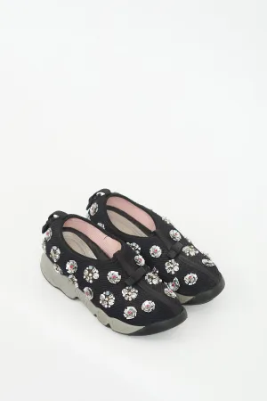 Black & Multicolour Embellished Sneaker
