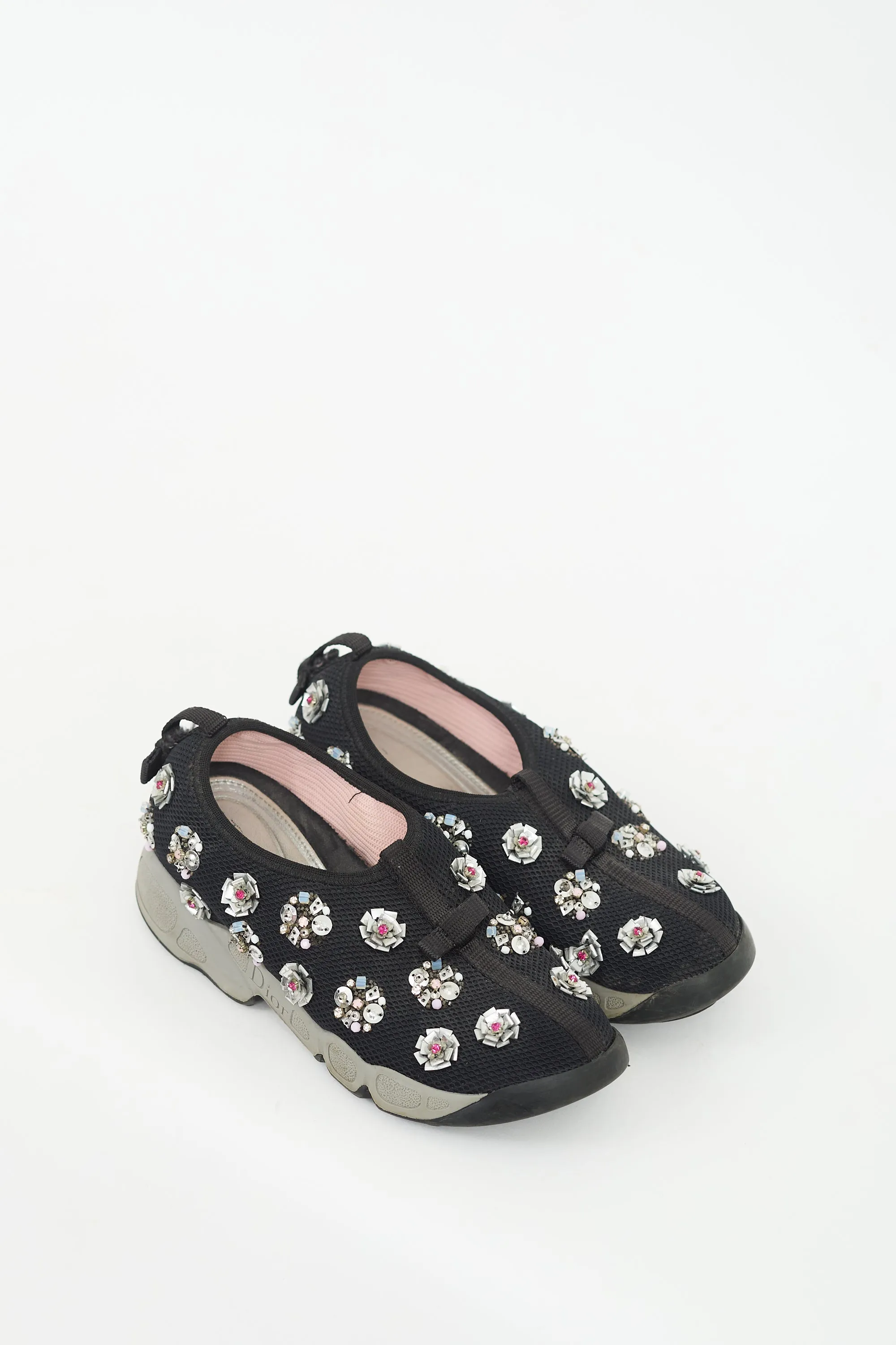 Black & Multicolour Embellished Sneaker