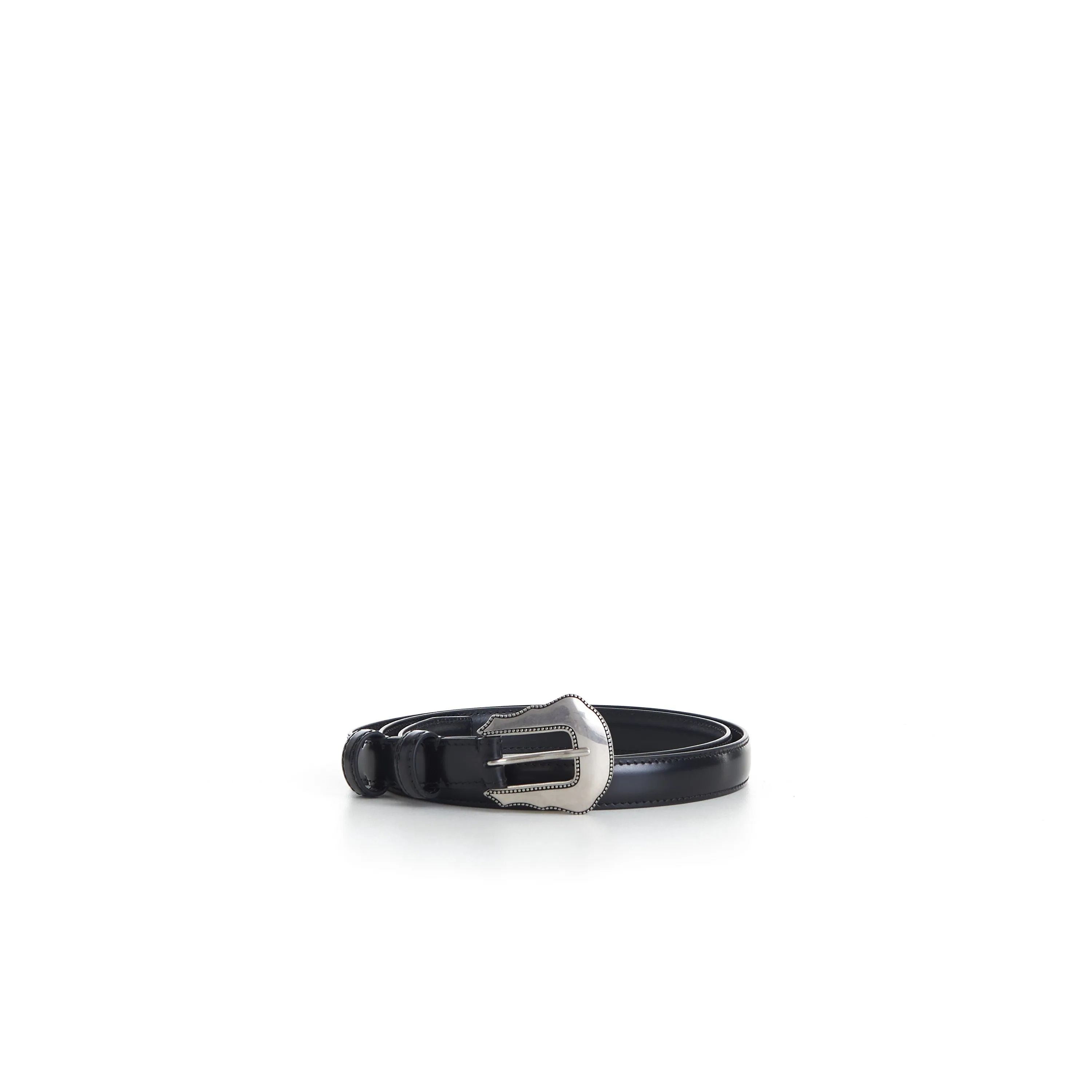 Black 'BC-04' 18mm Belt - Taurillon Leather, Western Buckle