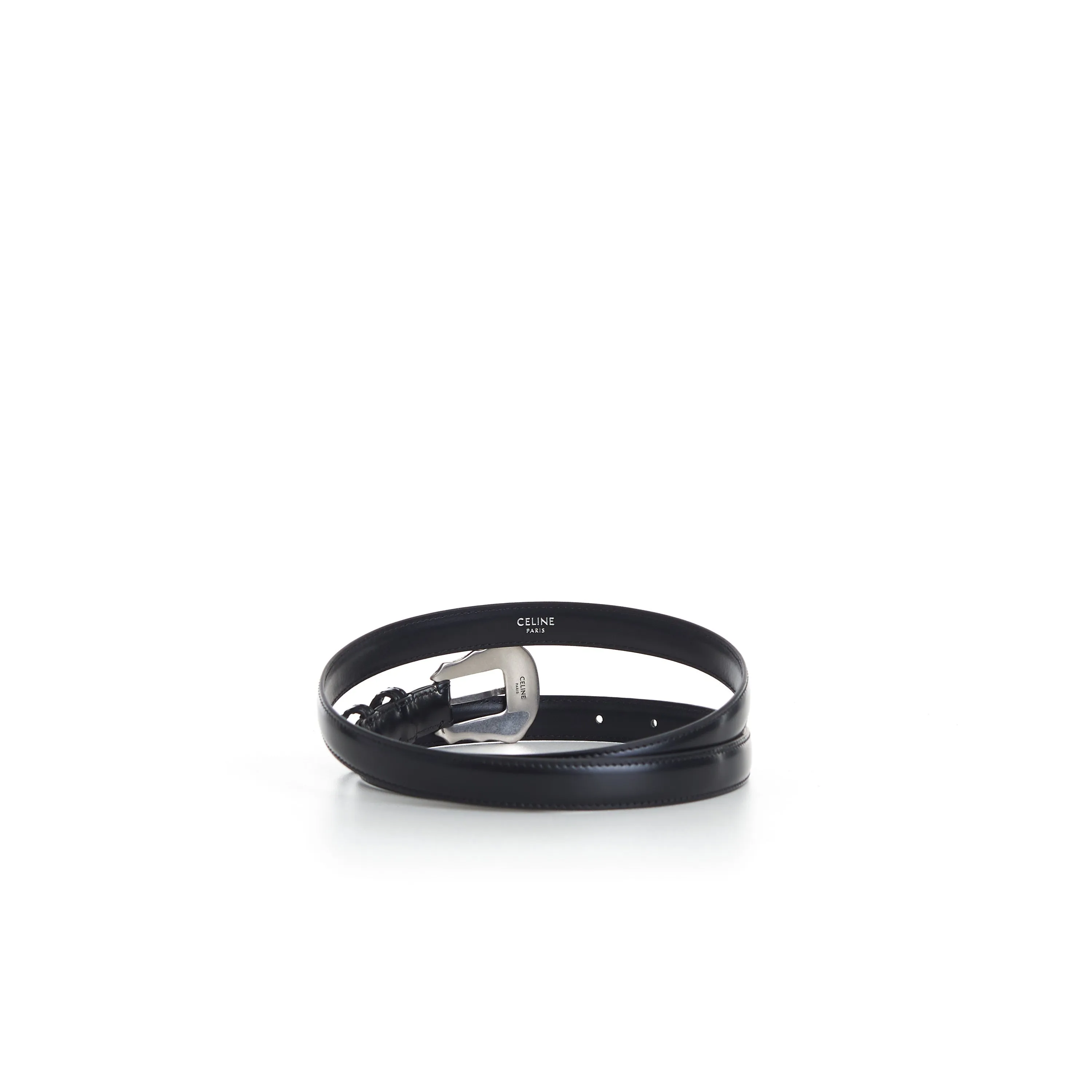 Black 'BC-04' 18mm Belt - Taurillon Leather, Western Buckle