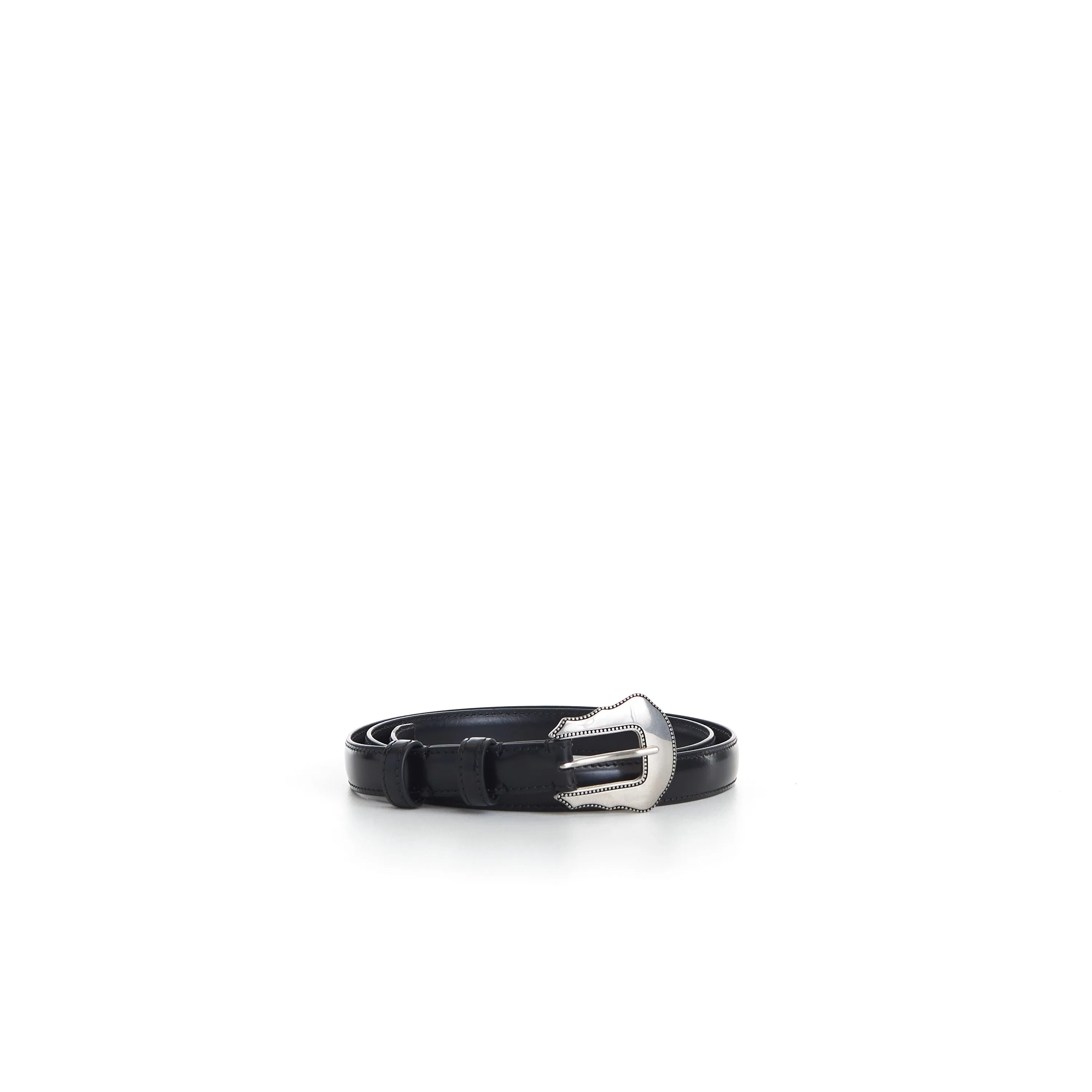 Black 'BC-04' 18mm Belt - Taurillon Leather, Western Buckle