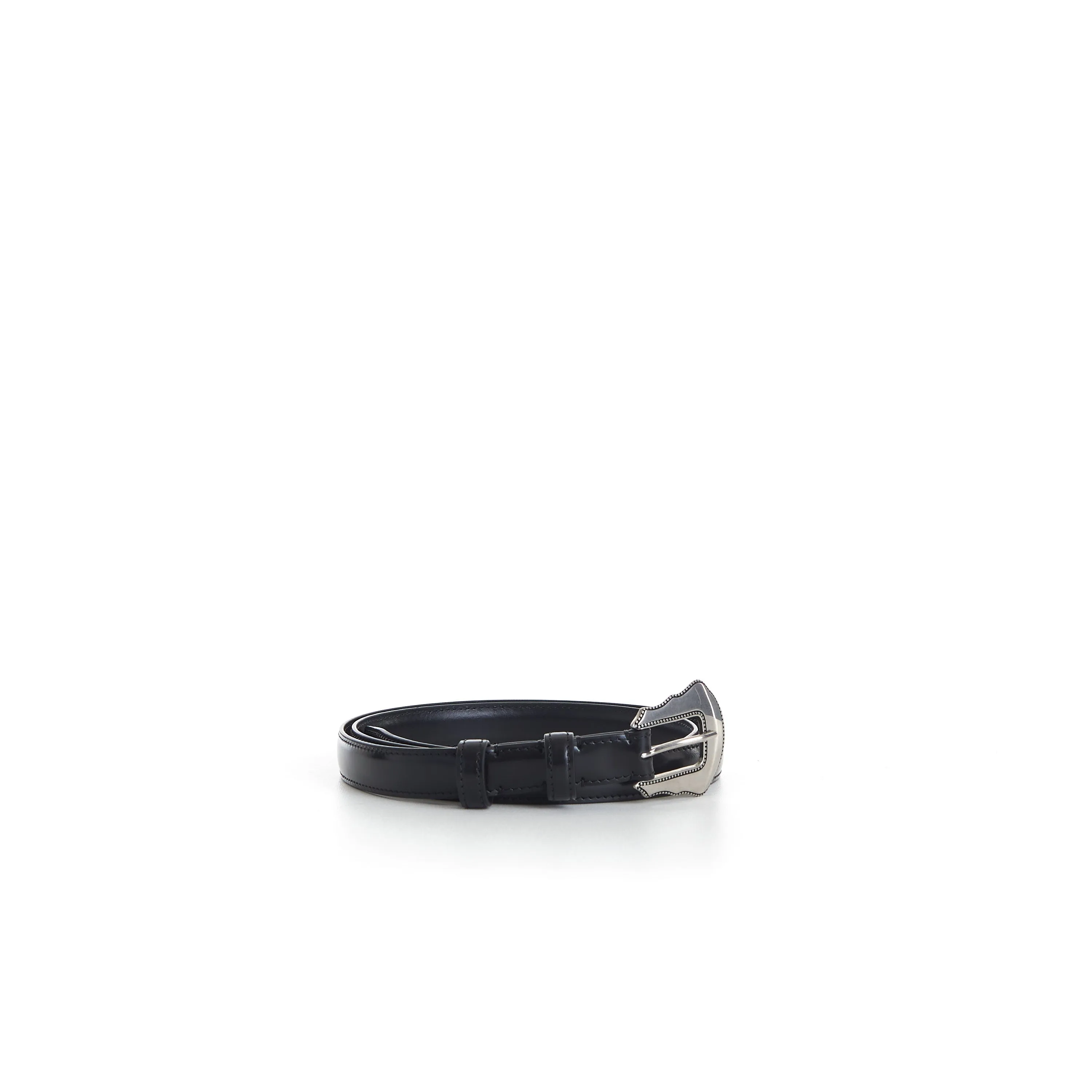 Black 'BC-04' 18mm Belt - Taurillon Leather, Western Buckle
