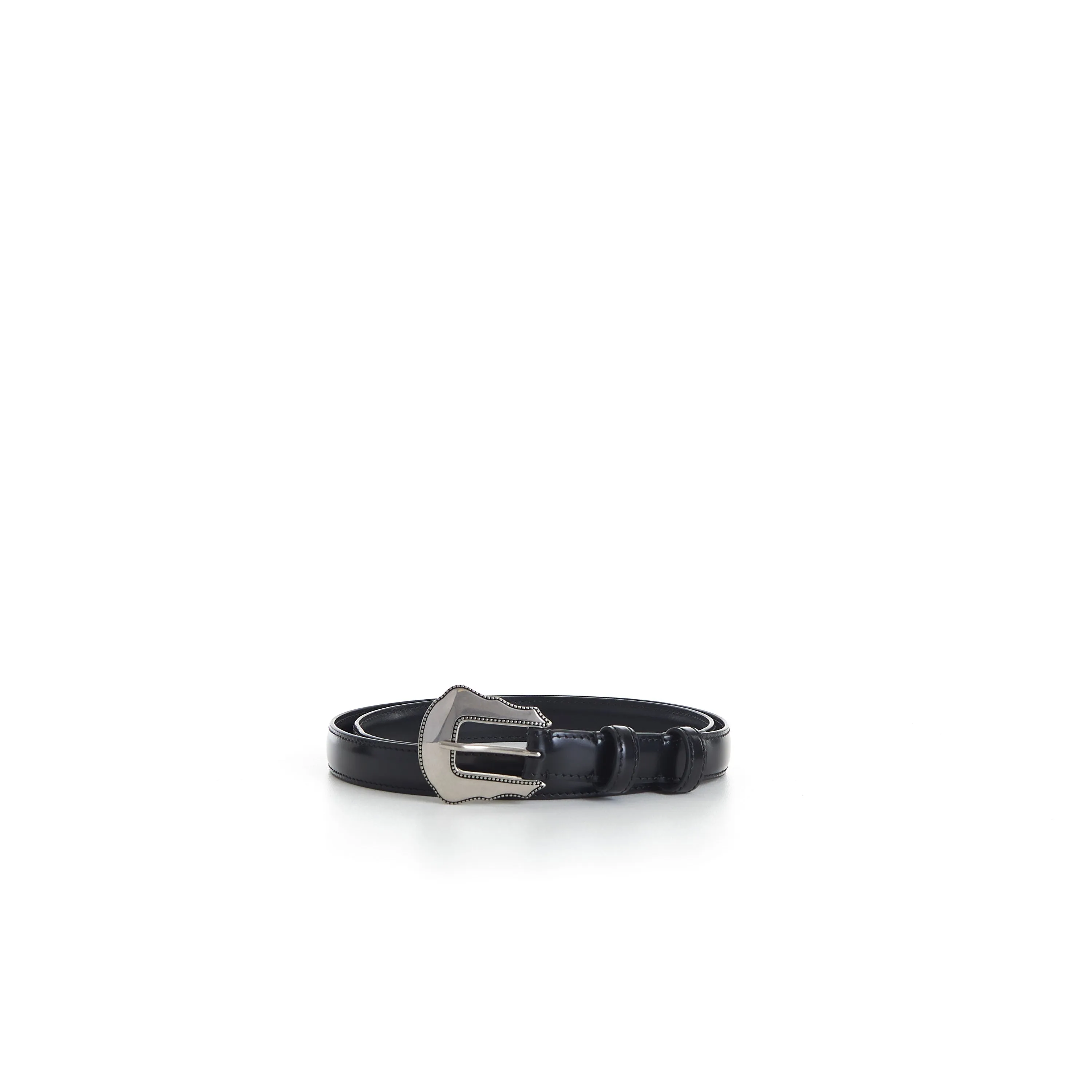 Black 'BC-04' 18mm Belt - Taurillon Leather, Western Buckle