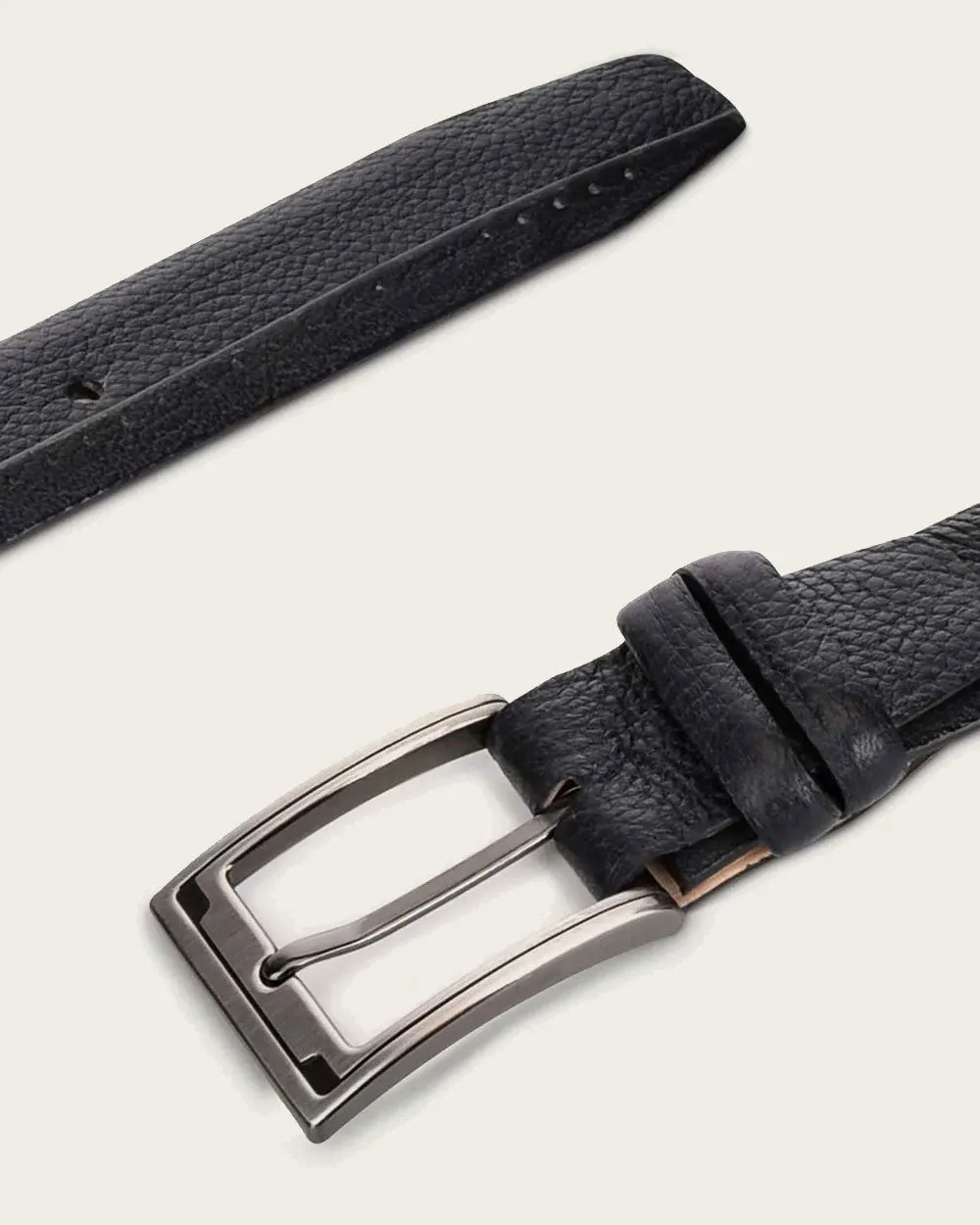 Black perforated deer Belt