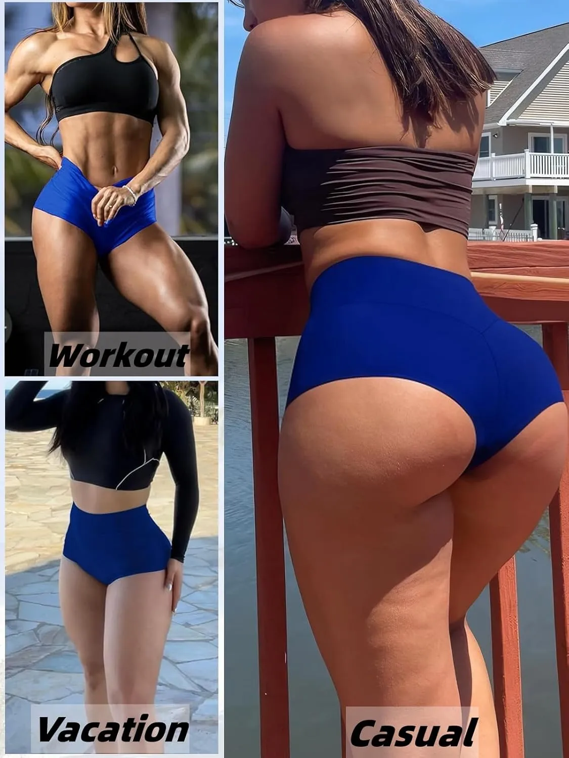 Booty Shorts for Women High Waist Butt Lifting Spandex Biker Yoga Gym Dance Hot Pants Rave Outfits