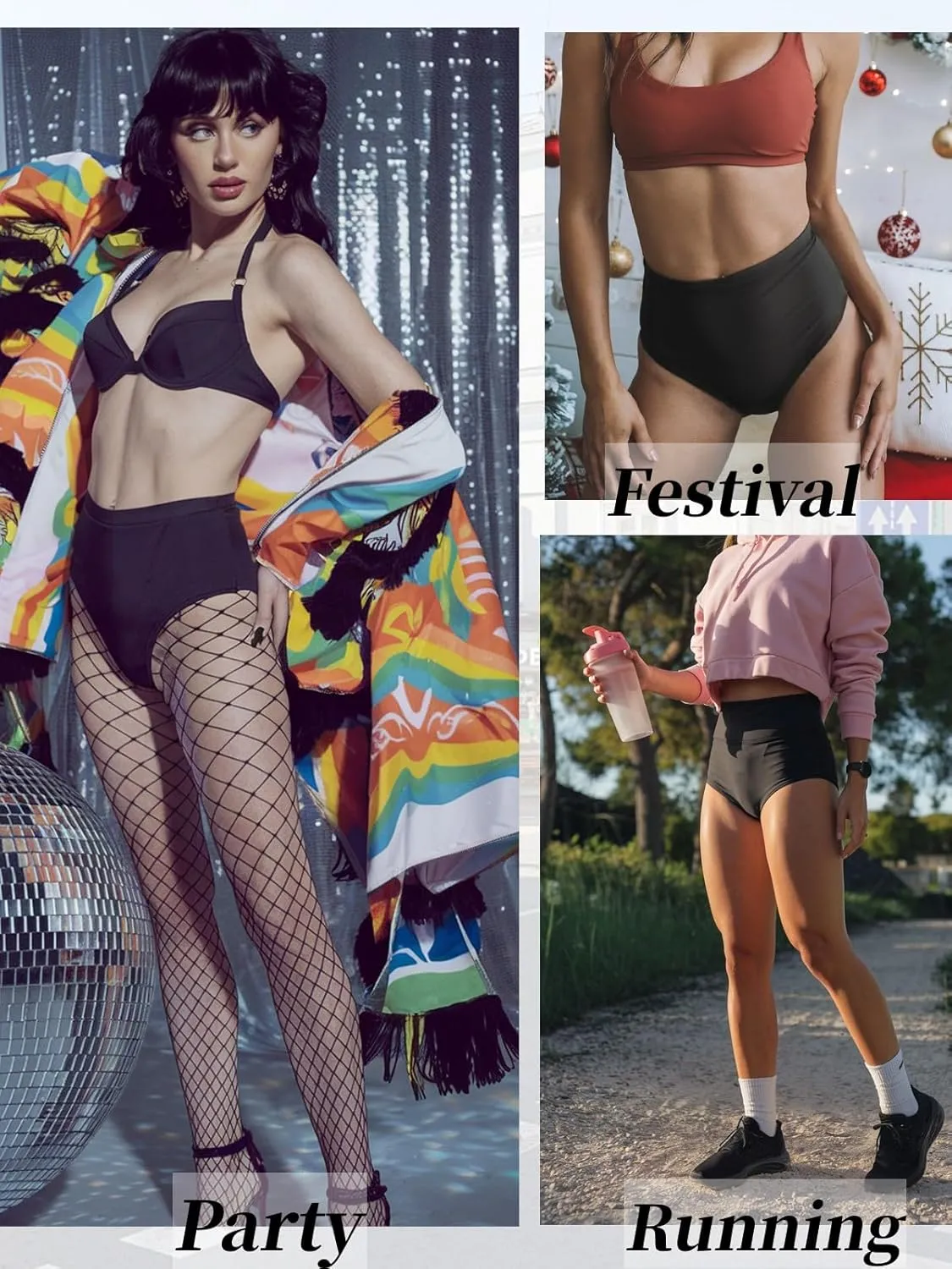 Booty Shorts for Women High Waist Butt Lifting Spandex Biker Yoga Gym Dance Hot Pants Rave Outfits